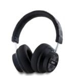 DKNY PU Leather Checkered Pattern Wireless Headphones Black