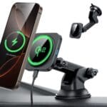 ESR Halolock Magnetic MagSafe Dashboard Car Mount Wireless Charger Qi2 15W Black