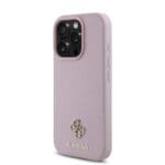 Guess PU Grained 4G Small Metal Logo MagSafe Pink iPhone 16 Pro Tok