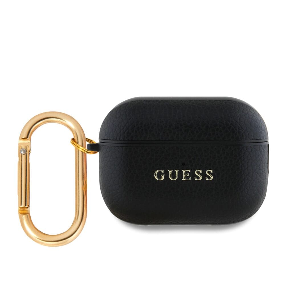 Guess PU Grained Classic Logo Black AirPods Pro 2 Tok