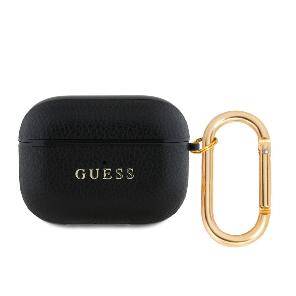 Guess PU Grained Classic Logo Black AirPods Pro Tok