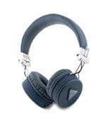 Guess PU Grained Triangle Logo ENC Wireless Headphones Blue