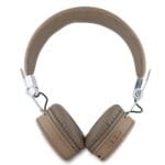 Guess PU Grained Triangle Logo ENC Wireless Headphones Brown