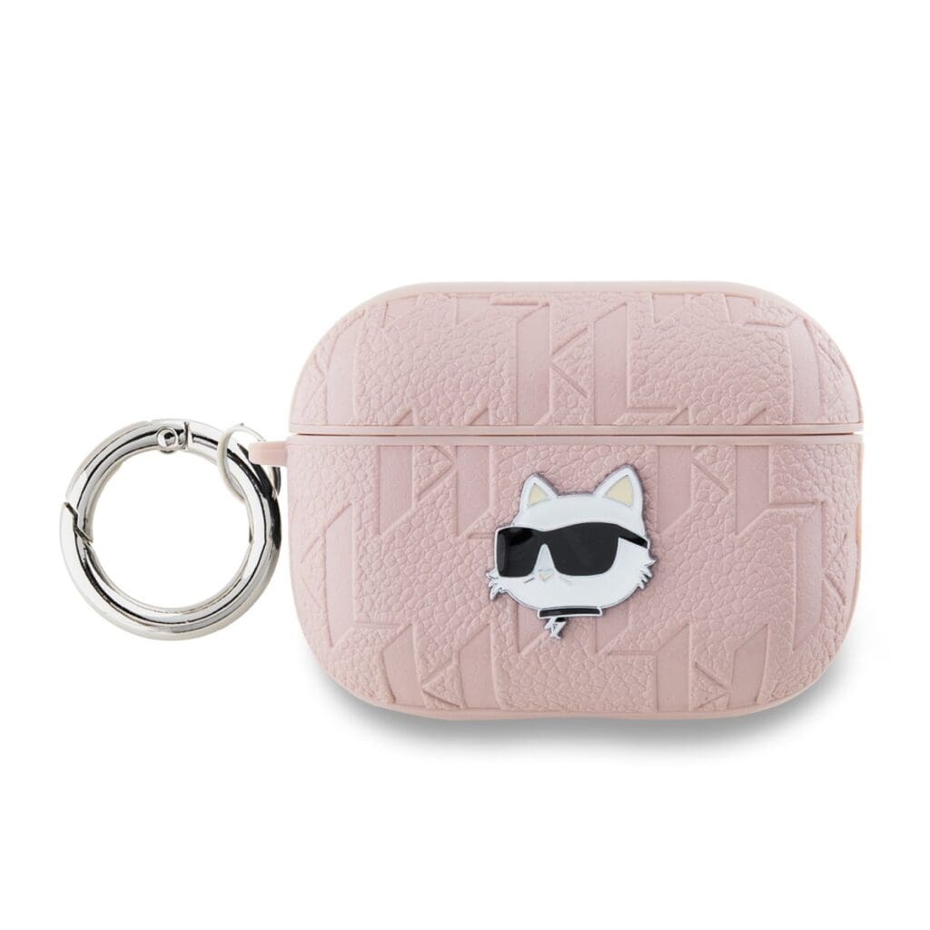 Karl Lagerfeld PU Embossed Choupette Head Pink AirPods Pro 2 Tok