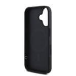 DKNY PU Leather Silver Metal Logo MagSafe Black iPhone 16 Plus Tok