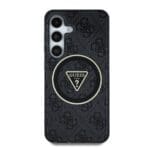 Guess IML 4G Glitter and Triangle Logo MagSafe Black Samsung Galaxy S25 Plus Tok