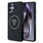 Guess IML 4G Glitter and Triangle Logo MagSafe Black Samsung Galaxy S25 Ultra Tok