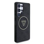 Guess IML 4G Glitter and Triangle Logo MagSafe Black Samsung Galaxy S25 Ultra Tok