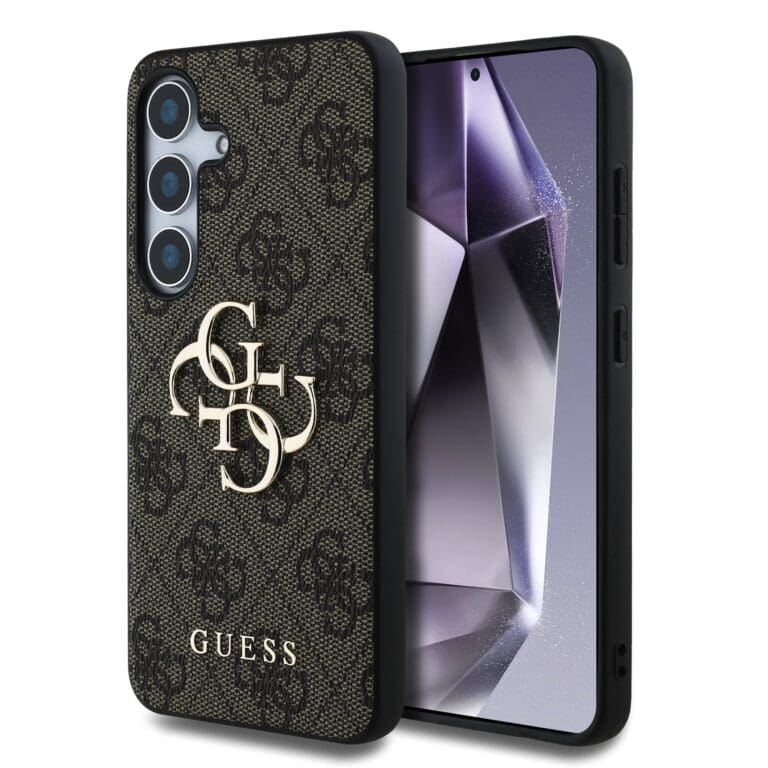 Guess PU 4G Metal Logo Brown Samsung Galaxy S25 Tok