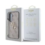 Guess PU 4G Metal Logo Pink Samsung Galaxy S25 Plus Tok