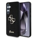 Guess PU Fixed Glitter 4G Metal Logo Black Samsung Galaxy S25 Plus Tok