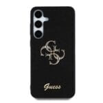 Guess PU Fixed Glitter 4G Metal Logo Black Samsung Galaxy S25 Plus Tok