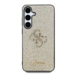 Guess PU Fixed Glitter 4G Metal Logo Gold Samsung Galaxy S25 Plus Tok