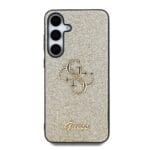 Guess PU Fixed Glitter 4G Metal Logo Gold Samsung Galaxy S25 Tok
