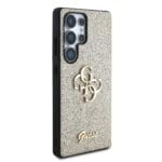 Guess PU Fixed Glitter 4G Metal Logo Gold Samsung Galaxy S25 Ultra Tok