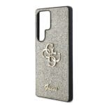 Guess PU Fixed Glitter 4G Metal Logo Gold Samsung Galaxy S25 Ultra Tok