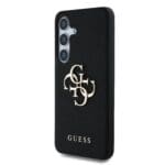 Guess PU Grained 4G Metal Logo Black Samsung Galaxy S25 Tok