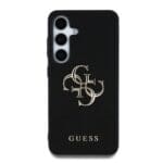 Guess PU Grained 4G Metal Logo Black Samsung Galaxy S25 Tok