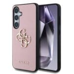 Guess PU Grained 4G Metal Logo Pink Samsung Galaxy S25 Tok