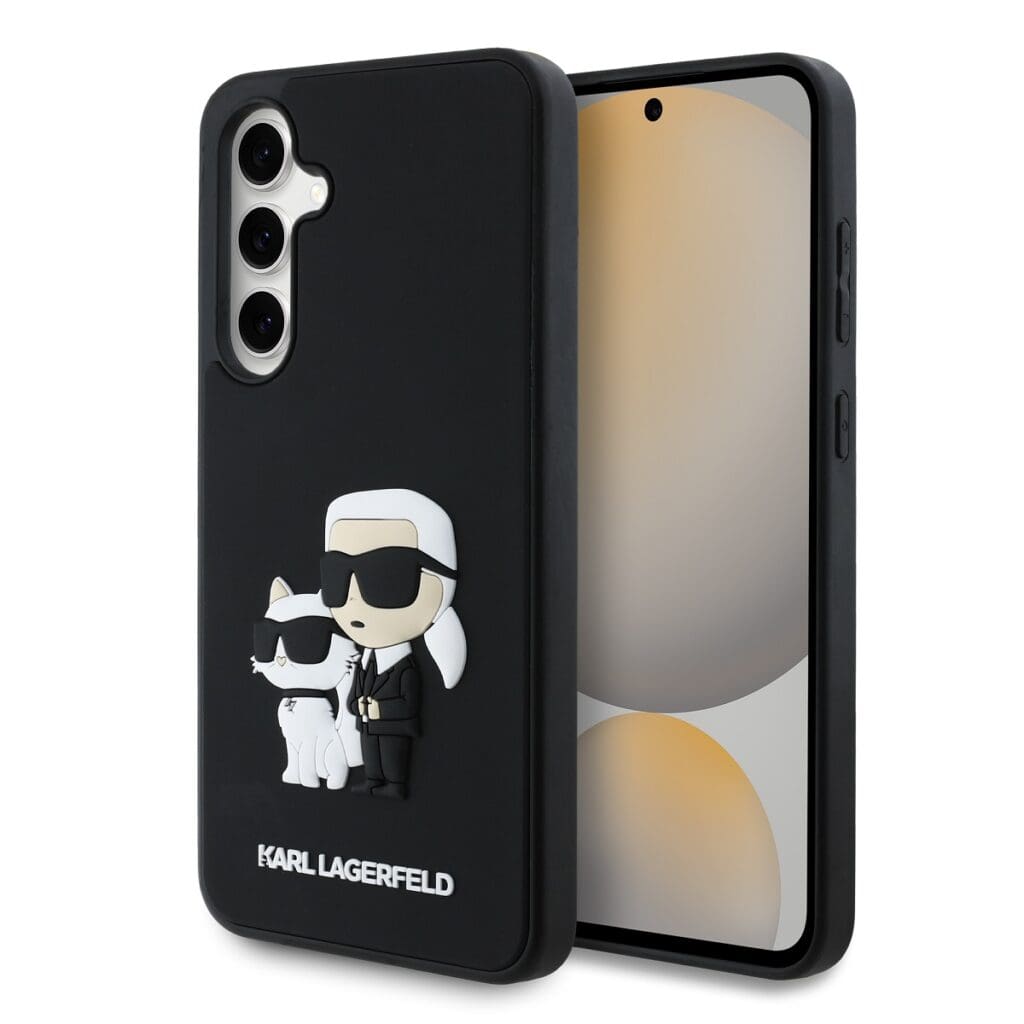 Karl Lagerfeld 3D Rubber Karl and Choupette Black Samsung Galaxy S24 Fe Tok