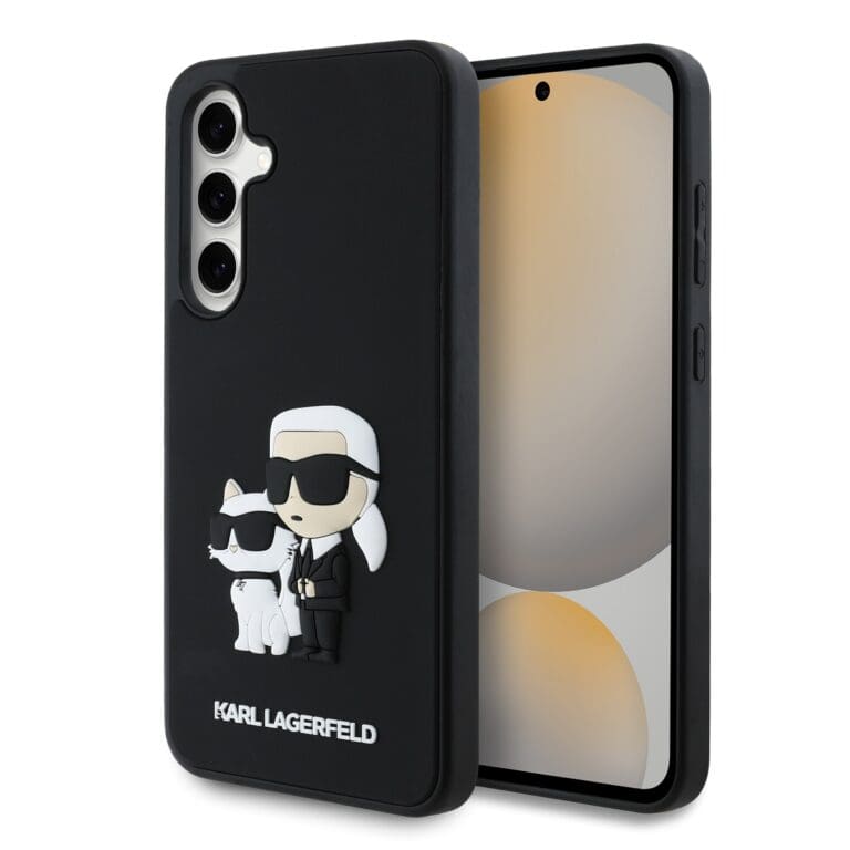 Karl Lagerfeld 3D Rubber Karl and Choupette Black Samsung Galaxy S24 Fe Tok