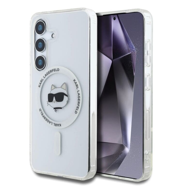 Karl Lagerfeld IML Choupette Head MagSafe Transparent Samsung Galaxy S25 Plus Tok