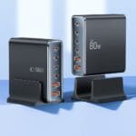 Tech-Protect Dc80W-Gan 6-Port Desktop Charger Pd80W/Qc3.0 Black