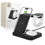 Tech-Protect Qi15W-A37 3In1 Wireless Charger For Android & Apple Black