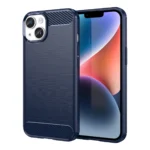 Carbon Case Case Flexible Gel Back Cover Blue iPhone 14 Tok