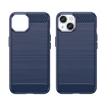 Carbon Case Case Flexible Gel Back Cover Blue iPhone 14 Tok