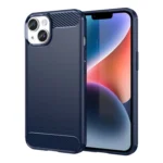 Carbon Case Case Flexible Gel Back Cover Blue iPhone 14 Tok