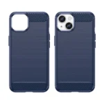 Carbon Case Case Flexible Gel Back Cover Blue iPhone 14 Tok