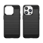 Carbon Case Flexible Gel Back Cover Black iPhone 14 Pro Max Tok