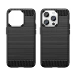 Carbon Case Flexible Gel Back Cover Black iPhone 14 Pro Max Tok