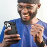 Carbon Case Flexible Gel Back Cover Black iPhone 14 Pro Tok