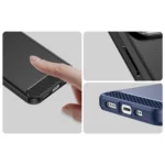 Carbon Case Flexible Gel Back Cover Black iPhone 14 Pro Tok