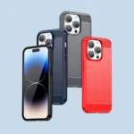 Carbon Case For Flexible Gel Back Cover Blue iPhone 14 Pro Max Tok