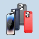 Carbon Case For Flexible Gel Back Cover Blue iPhone 14 Pro Max Tok