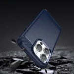 Carbon Case For Flexible Gel Back Cover Blue iPhone 14 Pro Max Tok