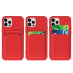 Card Case Silicone Wallet With Card Slot Documents For Orange iPhone 13 Mini Tok