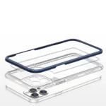 Clear 3in1 Case For Blue Frame Gel Cover iPhone 12 Pro Max Tok