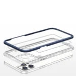Clear 3in1 Case For Blue Frame Gel Cover iPhone 12 Pro Max Tok