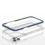 Clear 3in1 Case For Blue Frame Gel Cover iPhone 12 Pro Max Tok