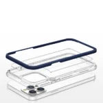 Clear 3in1 Case For Blue Frame Gel Cover iPhone 13 Pro Tok