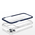 Clear 3in1 Case For Blue Frame Gel Cover iPhone 13 Pro Tok