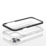 Clear 3in1 Case For Case Gel Cover With Frame Black iPhone 13 Pro Max Tok