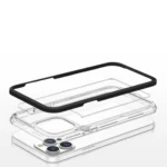 Clear 3in1 Case For Case Gel Cover With Frame Black iPhone 13 Pro Max Tok