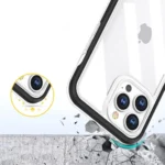 Clear 3in1 Case For Case Gel Cover With Frame Black iPhone 13 Pro Max Tok