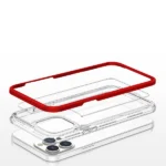 Clear 3in1 Case For Frame Cover Gel Red iPhone 13 Pro Max Tok