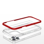Clear 3in1 Case For Frame Cover Gel Red iPhone 13 Pro Max Tok